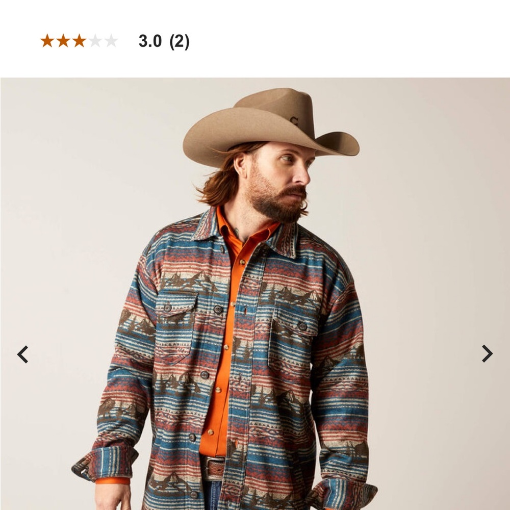 Ariat Caldwell printed shirt jacket like new